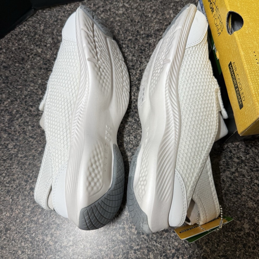 Skechers Vapor Foam Shoes Size 8 Move Smitten Vegan Memory Foam Sneakers White - Picture 4 of 16